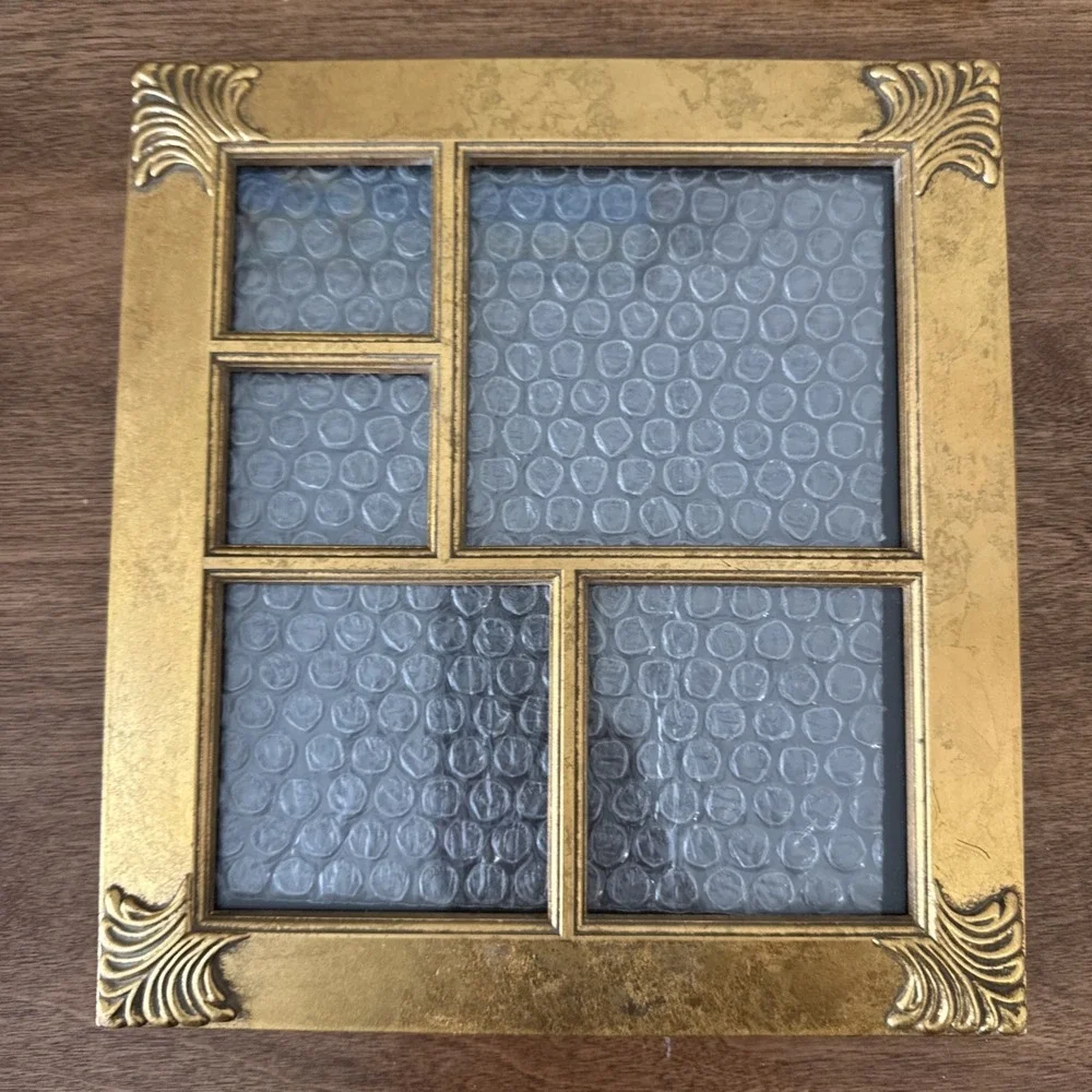 Picture Frame set Of Two Gold Plastic 9X9